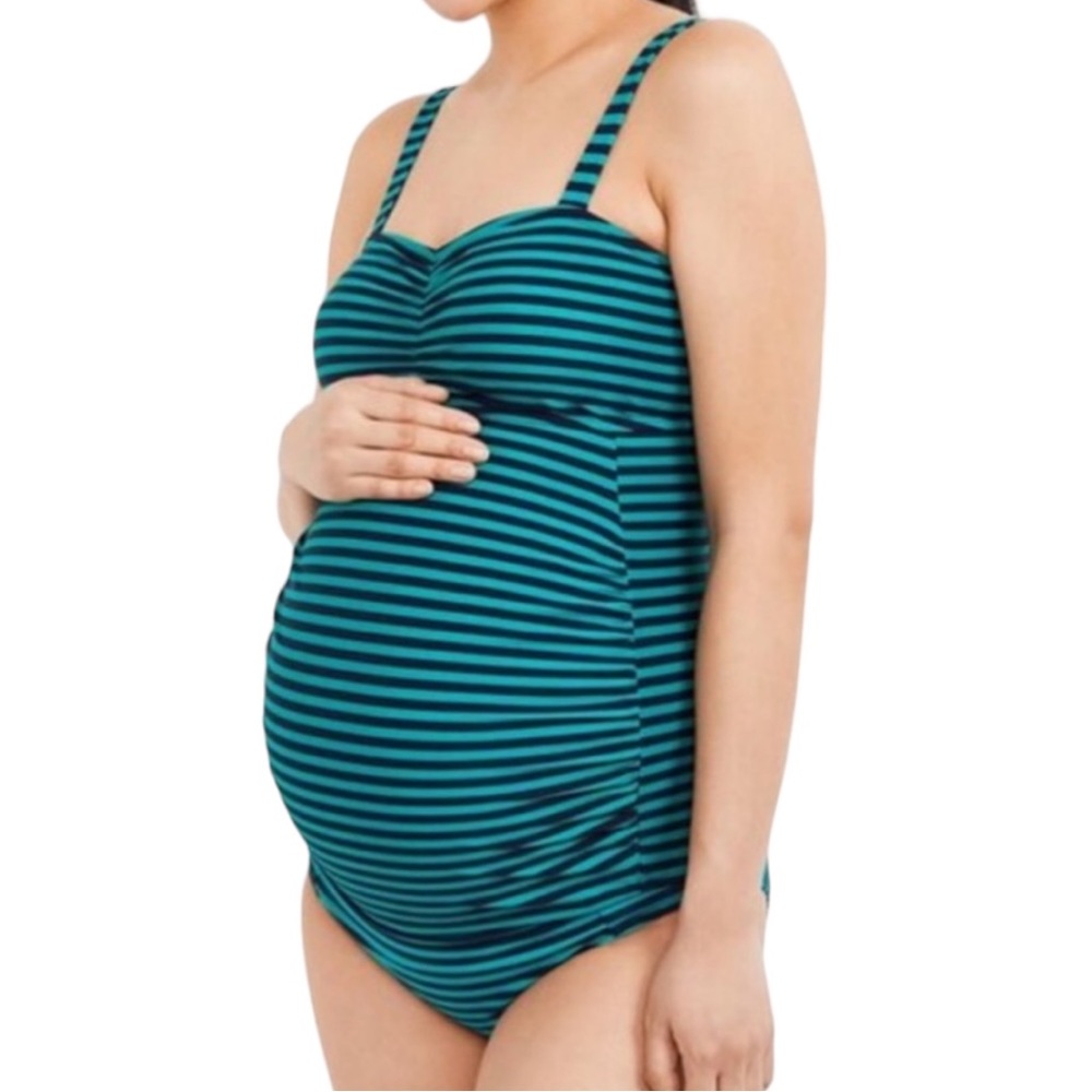 Beach Bump Maternity Striped Tankini